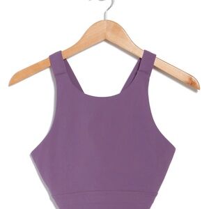 Zella Purple Sleeveless Crop Fitted Tank Top